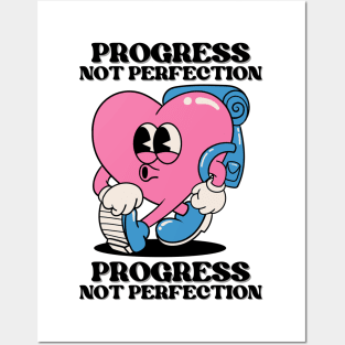 Progress, Not Perfection. Motivational and Inspirational Quotes, Inspirational quotes for work, Colorful, Vintage Retro Posters and Art